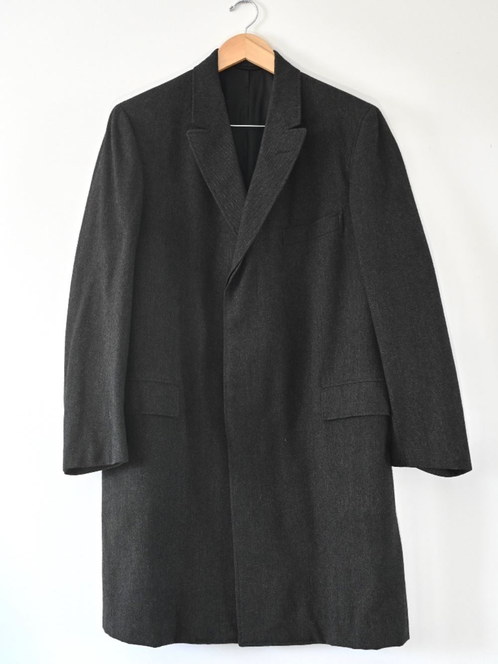 1960s-70s Barron Anderson for Shepard & Hamelle Wool Herringbone Overcoat Union